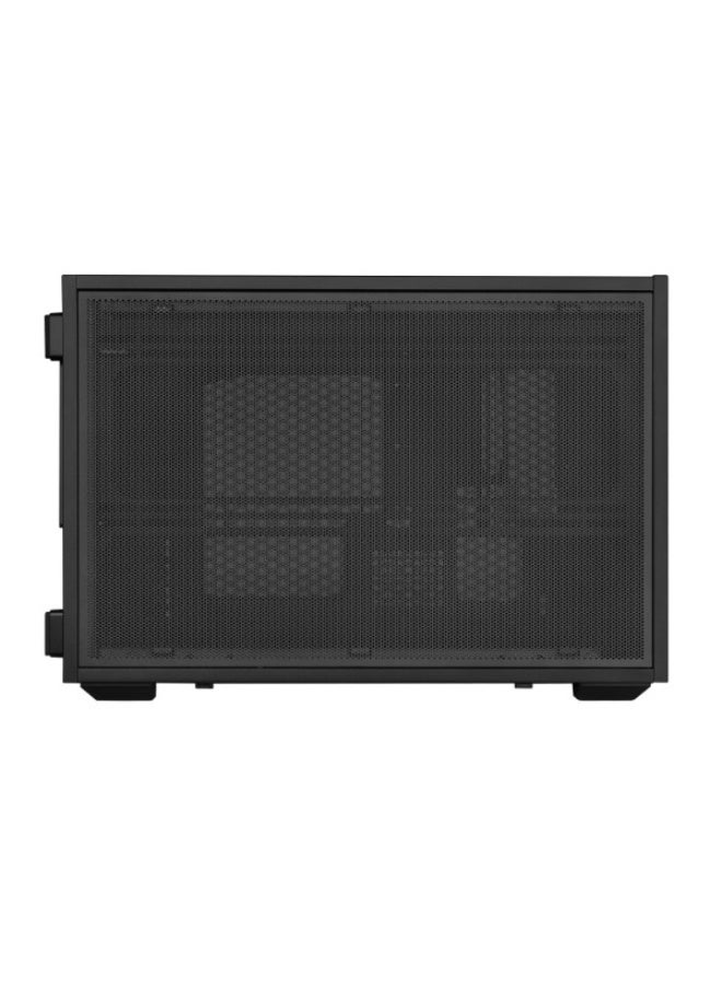 ليان لي علبة كمبيوتر B4-mATX خشبية - هيكل صغير الحجم mATX/Mini-ITX بسعة 21.3 لتر، لوحة أمامية من الخشب الطبيعي، دعم بطاقة رسومات بأربعة فتحات 358 مم، مبرد معالج 165 مم، مشعاع 360 مم، وحدة تزويد طاقة ATX/SFX، حتى 9 مراوح، تصميم رأسي/أفقي، أسود | G99.B4X-WD.00 - Image 3