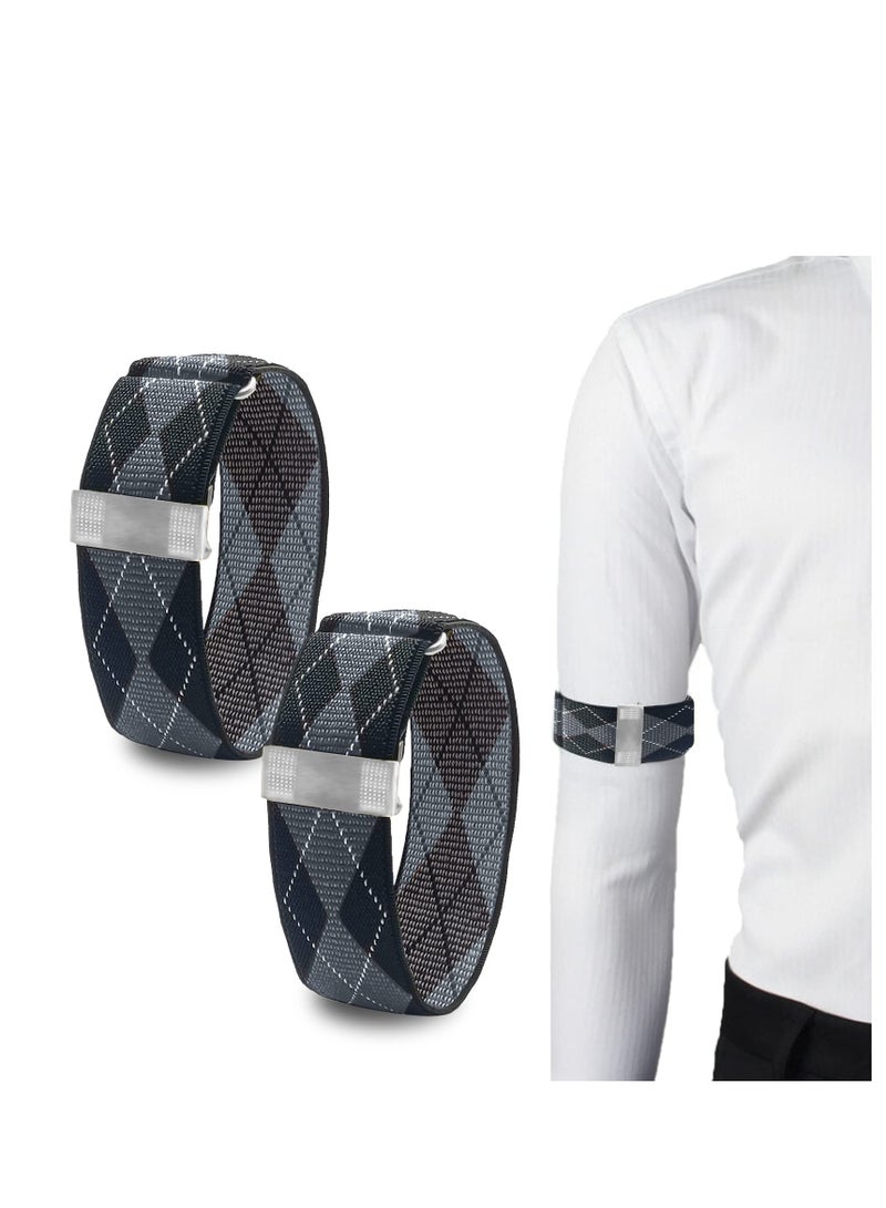 1 Pair Shirt Sleeve Holders Armband Elastic Adjustable Anti-Slip Arm Garters Unisex for Women Men - Image 1