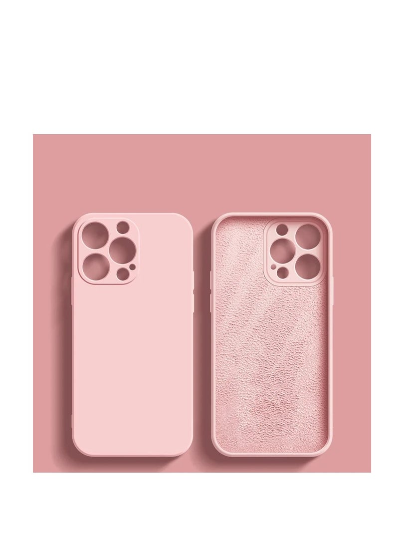 AROAQ Iphone Silicon Case, Silky-soft Touch Full-body Protective Phone Case, Luxury Original Liquid Silicone Case Mention For Iphone 15 Pro Max, 15 Plus, Pro, ( Pink ) - Image 1