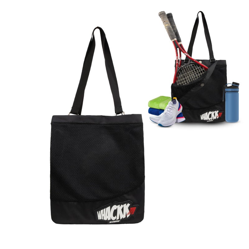 WHACKK Borg Black 23L Tennis Badminton Squash Shoulder Bag/Sep Shoe Pocket/Bottle Holder/Organiser - Image 5