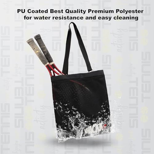WHACKK Borg Black 23L Tennis Badminton Squash Shoulder Bag/Sep Shoe Pocket/Bottle Holder/Organiser - Image 3