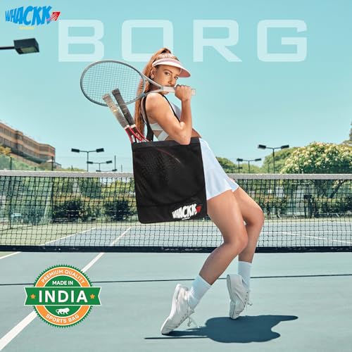 WHACKK Borg Black 23L Tennis Badminton Squash Shoulder Bag/Sep Shoe Pocket/Bottle Holder/Organiser - Image 4