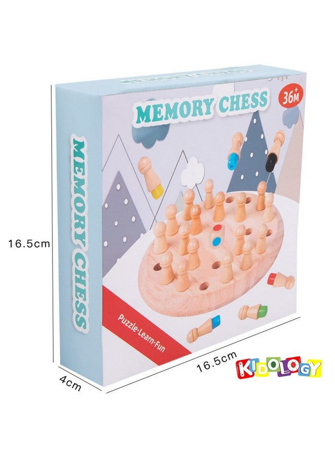 Kidology Wooden Memory Match Stick Chess Game for Kids 2+ Years | Color Memory Chess, Parent-Child Interaction Toy | Educational Intelligent Logic Game and Brainteaser Toys for Boys and Girls - Image 5