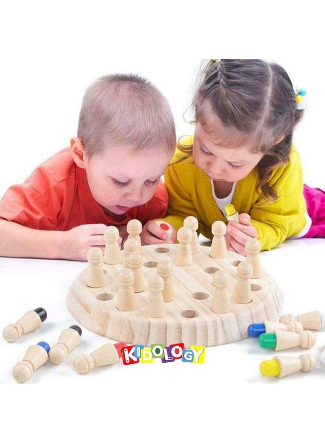Kidology Wooden Memory Match Stick Chess Game for Kids 2+ Years | Color Memory Chess, Parent-Child Interaction Toy | Educational Intelligent Logic Game and Brainteaser Toys for Boys and Girls - Image 4