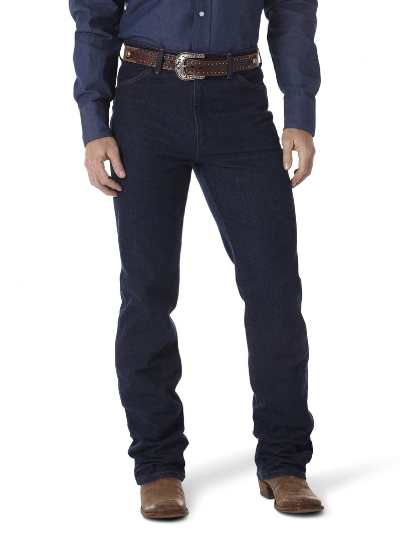 Wrangler Men's Cowboy Cut Slim Fit Boot Cut Jean,Navy Stretch,32W x 34L - Image 1
