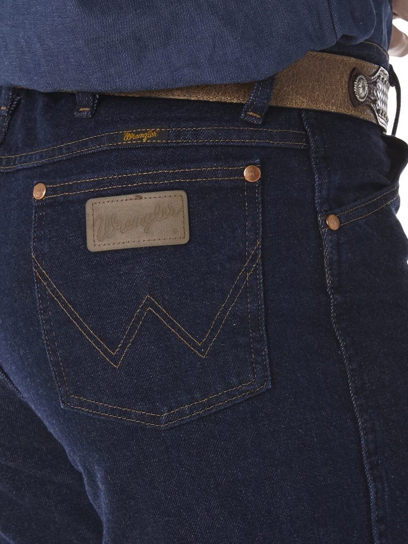 Wrangler Men's Cowboy Cut Slim Fit Boot Cut Jean,Navy Stretch,32W x 34L - Image 3