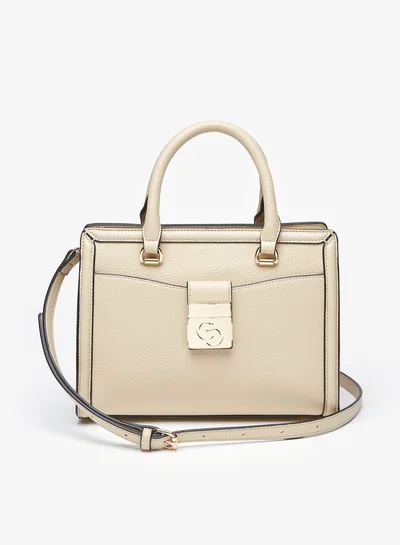 سيليست Women's Textured Tote Bag with Zipper Closure and Detachable Strap