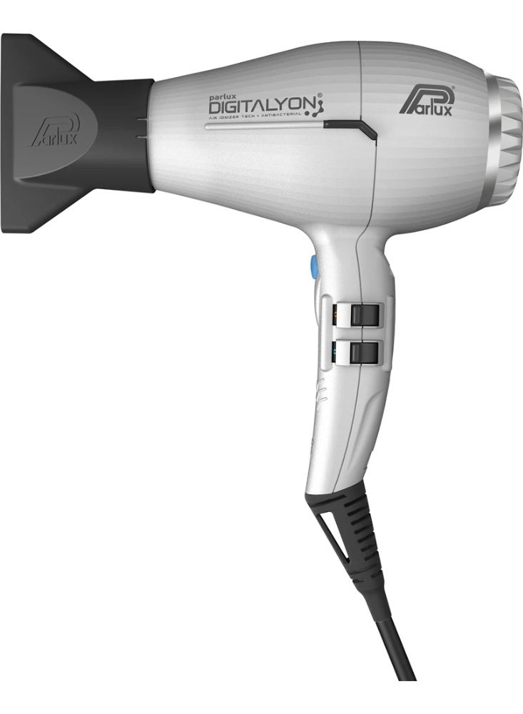 Parlux DIGITALYON Hair Dryer + Magic Sense Diffuser [European Plug 220V] Silver Coffrets - Image 1