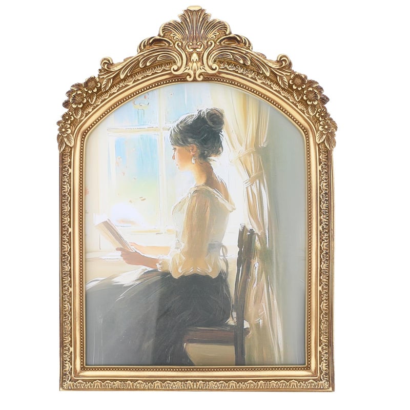 AojSup 8x10 Inch Vintage Picture Frame, Elegant Antique Photo Frames with Glass Front, Sunlit Vintage Picture Frame, Photo Display, Tabletop Wall Hanging, Gift Ideas, Bronze Gold - Image 1