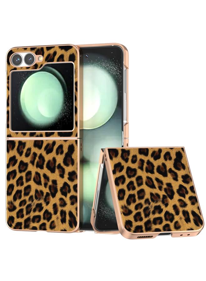 اس-توب جراب لهاتف Samsung Galaxy Z Flip6 بطبقة نانوية وطبعة جلد النمر - Image 1