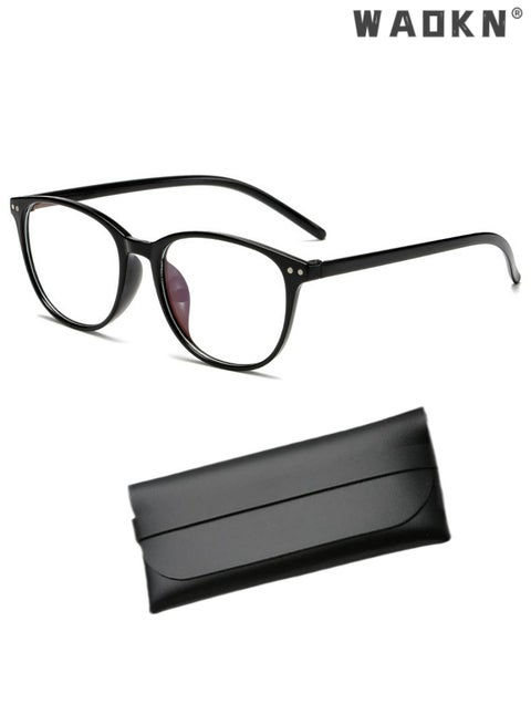 Blue Light Filter Eyewear for Men & Women, Anti Blue Light Eyestrain & UV Glare Blocking,TV Computer Gaming Glasses,Anti Eye Eyestrain UV 400 Protection Reading Gaming Glasses Non Prescription, Black