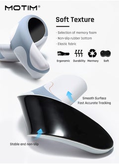 Motim 2 IN 1 Ergonomic Mouse Pad Wrist Support Pad, Comfortable Mouse Pad Wrist Rest Pad, Memory Foam, Wrist Pain Relief Easy Typing, for Desktop Computer, Laptop, Mac, Gaming, Office  - Image 5