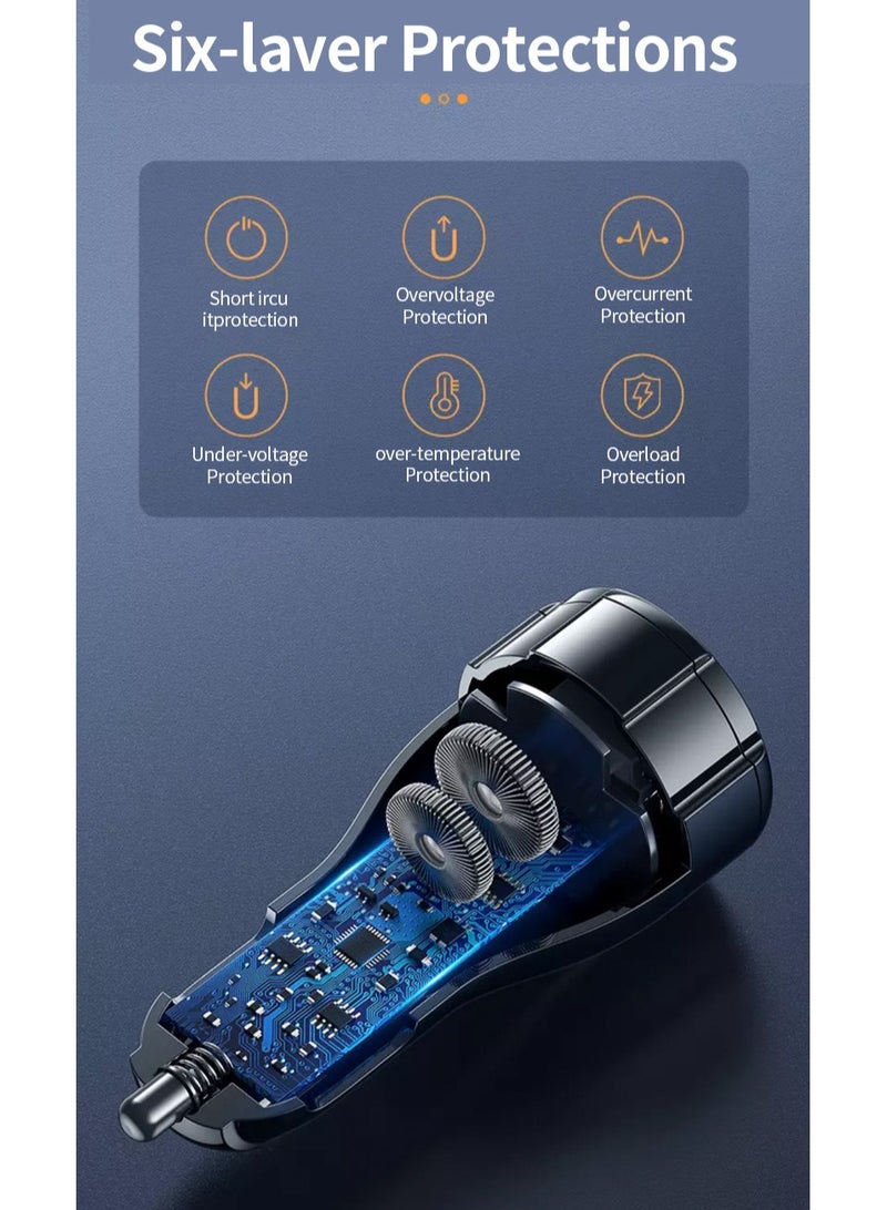 JEEJPV 38W car charger fast charging car power adapter with dual USB ports, Samsung fast car charger Type C - Image 2