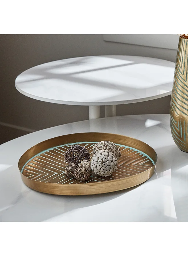 Home Box Splendid Decorative Metal Plate 31 x 3 x 31 cm