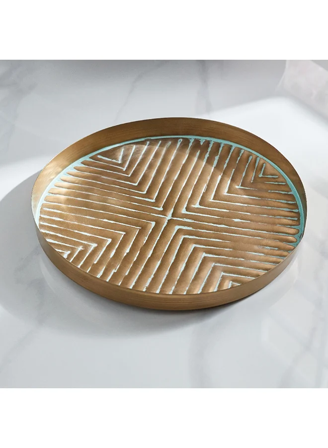 Home Box Splendid Decorative Metal Plate 31 x 3 x 31 cm