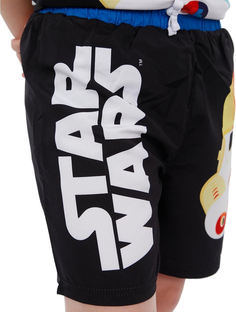 Starwars Boys Swimming Costume | 2 Piece Stormtrooper Swimsuit for Boys | Rash Guard and Swim Shorts - Image 4