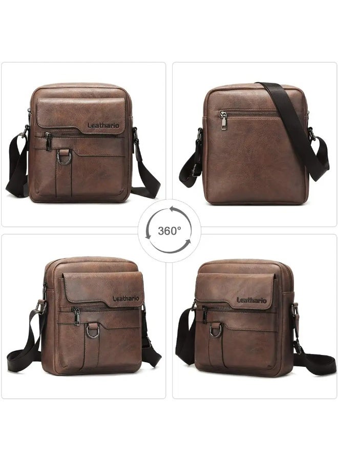 شنطة كتف ليذاريو جلد صناعي، صغيرة - Image 4