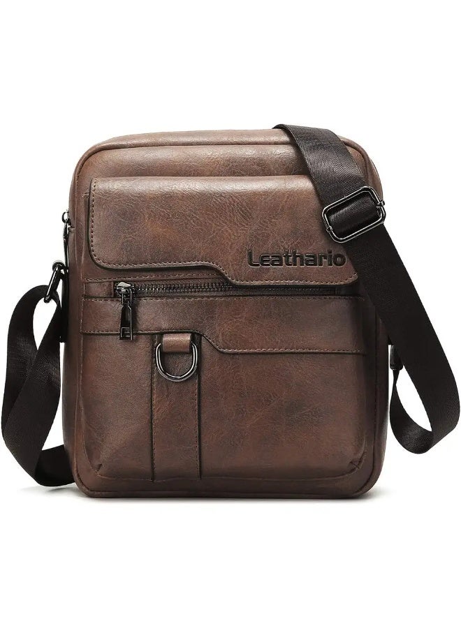 شنطة كتف ليذاريو جلد صناعي، صغيرة - Image 1