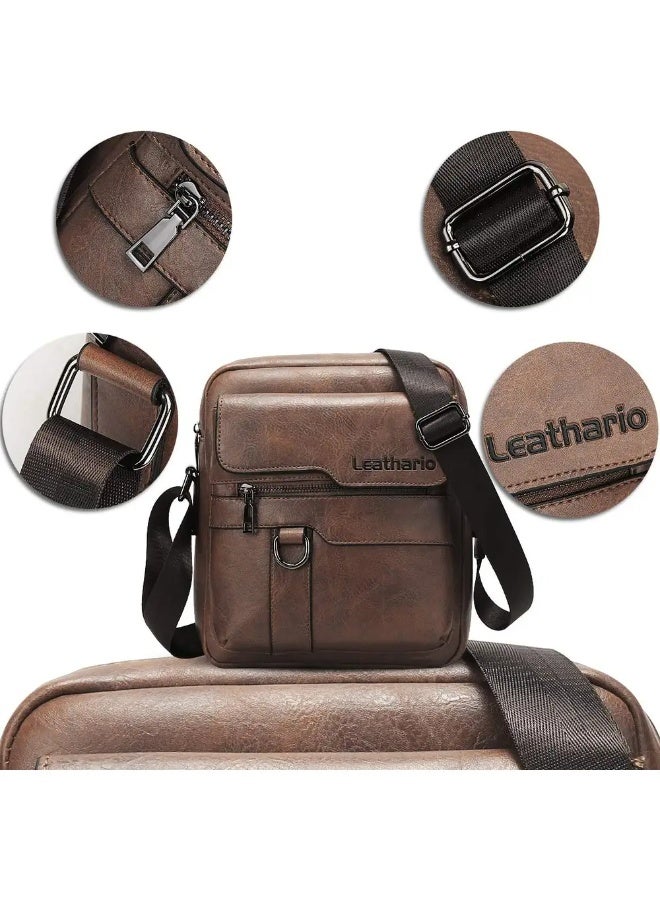 شنطة كتف ليذاريو جلد صناعي، صغيرة - Image 3