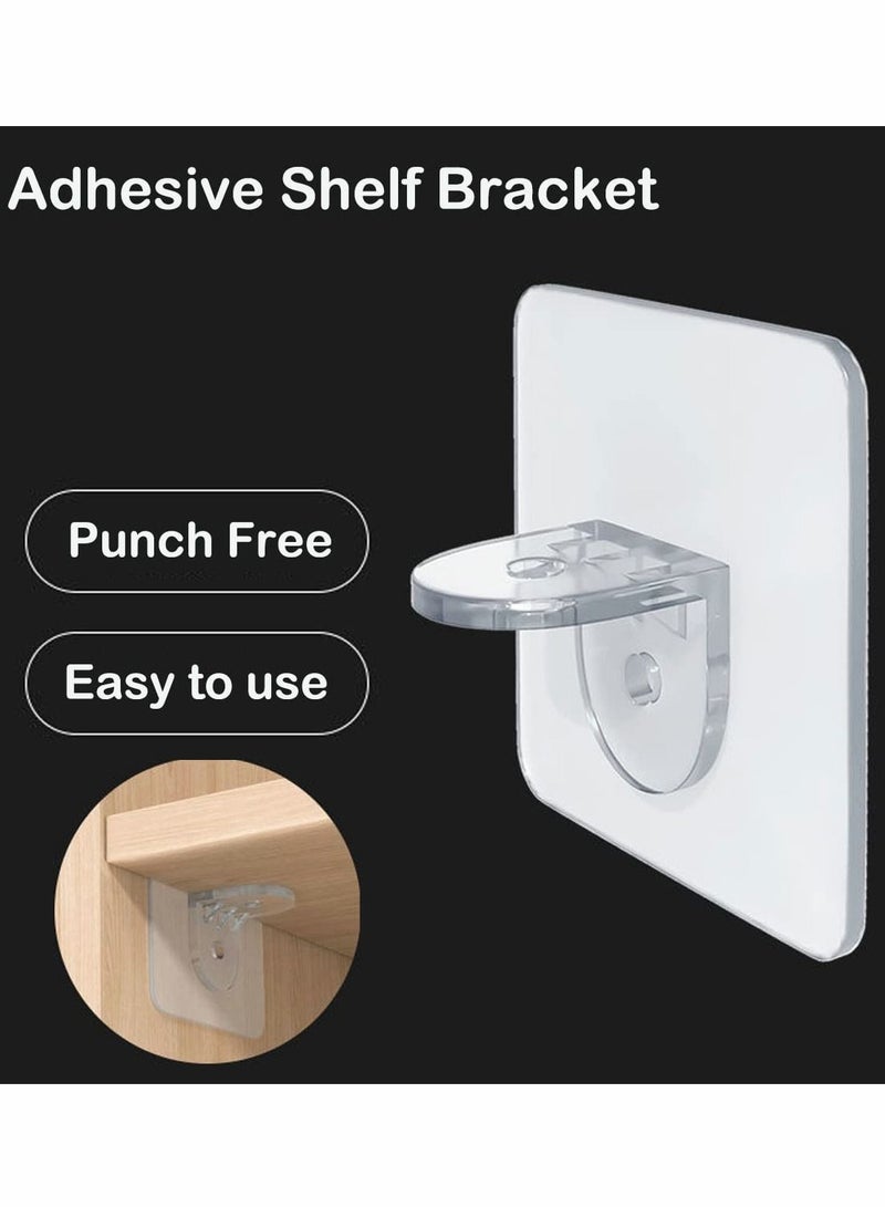 Punch Free Shelf Support Peg, 30 pcs Self Adhesive Shelves Clips for Kitchen Cabinet, Book Shelves, Strong Partition Holders Pin, Pin Closet, Brackets Clapboard Layer - Image 3