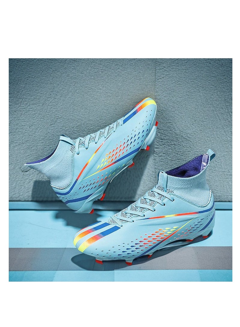 xozgdovg Spike Sneakers TF Training Shoes Football Shoes Non-slip (Spike Bright Moon)37  - Image 1