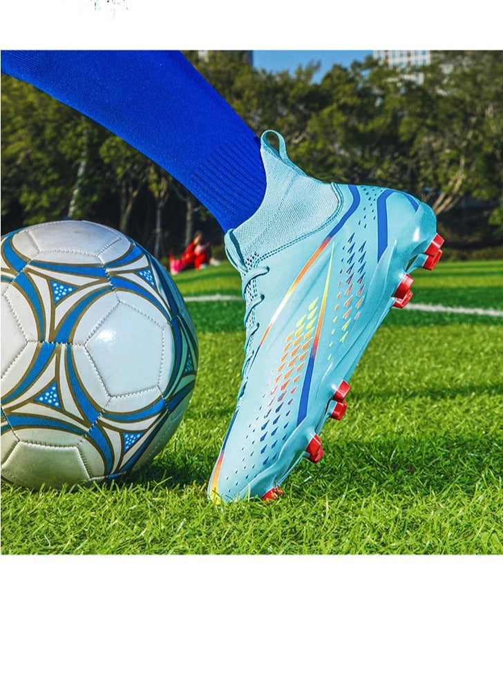 xozgdovg Spike Sneakers TF Training Shoes Football Shoes Non-slip (Spike Bright Moon)37  - Image 3