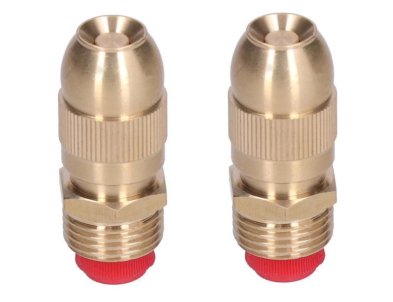 APPSTER 2pcs Adjustable Brass Sprayer Mist Sprinkler Nozzle Drip Irrigation Jet Spray Misting Head 1/2" Male Thread for Watering Garden Lawn Atomizing Fogger System (2pcs) - Image 1