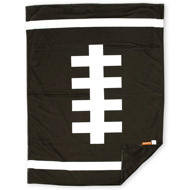 Dear Baby Gear - Reversible Baby Blankets - Soft Nursery Blanket for Newborn - Toddler Blankey - Throw Blanket for Boys & Girls - Infant Blankets - 40x30 (Deluxe Football - Brown) - Image 1