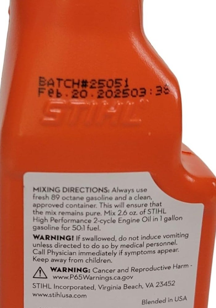 STIHL 0781 319 8008 26 Ounce High Performance 2 Cycle Engine Oil 6 Pack - Image 4