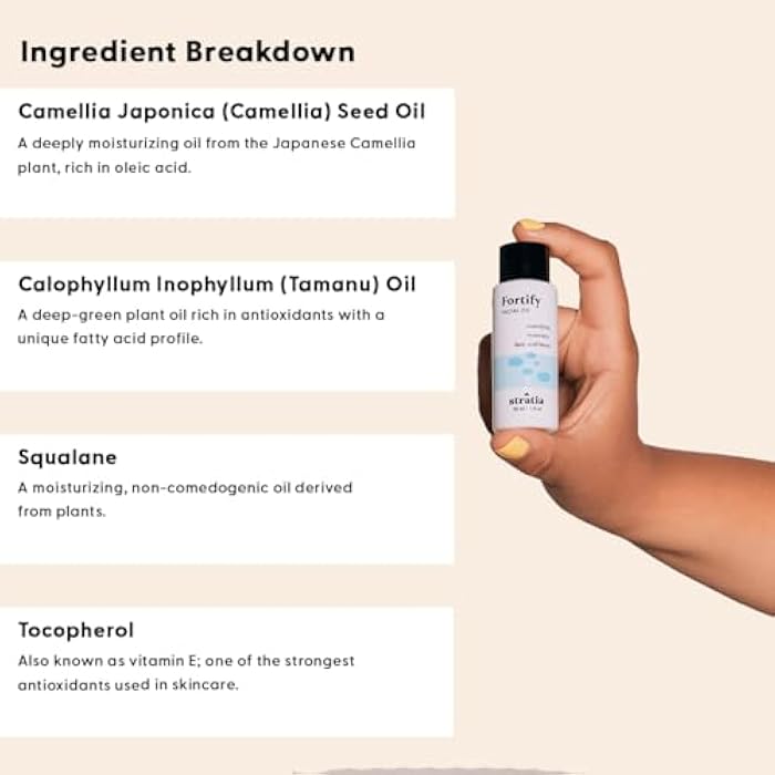 Stratia Fortify - Restorative Facial Oil with Omega Fatty Acids Blend, Nourishing & Non-Greasy for Dry, Combo & Sensitive Skin, 1 Fl Oz - Image 3