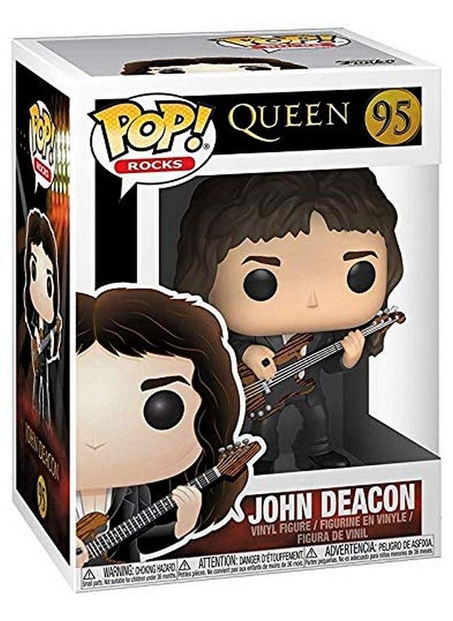 POP - Pop Queen John Deacon Funko Pop Vinyl Figure (Bundled With Compatible Pop Box Protector Case) Multicolored 3.75 Inches - Image 1