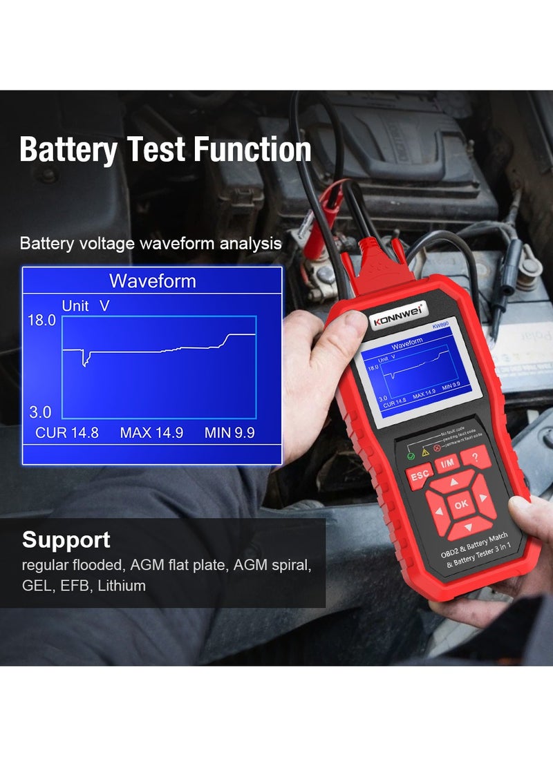 كونوي KW890 obd2 الماسح الضوئي سيارة المهنية السيارات رمز القارئ أداة تشخيص  - Image 5