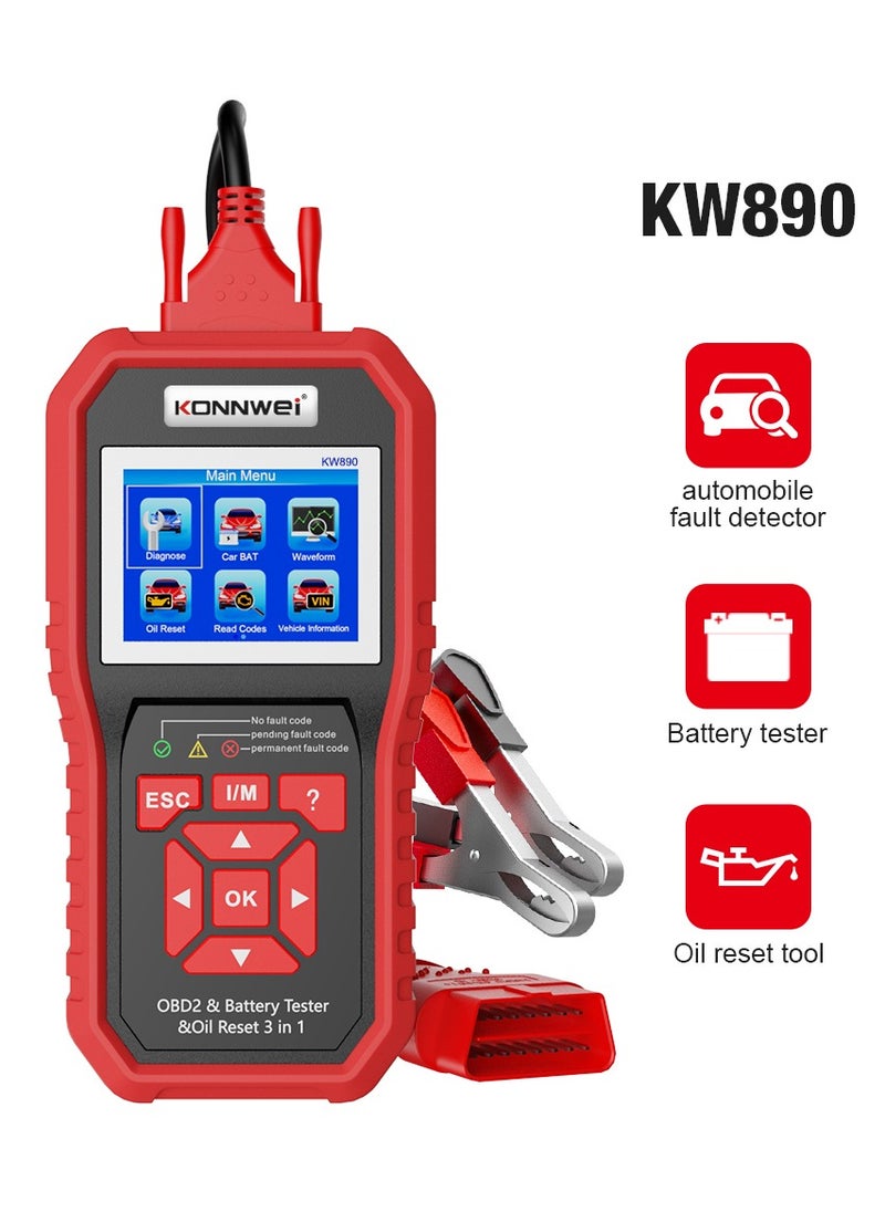 كونوي KW890 obd2 الماسح الضوئي سيارة المهنية السيارات رمز القارئ أداة تشخيص  - Image 4
