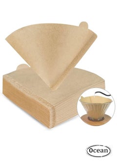 100pcs Coffee Filters V60 Cone Paper Brown Coffee Filters Unbleached Paper Filters Compatible with Pour Over Drippers 2-4 Cups Size 02 Coffee Filters v60
