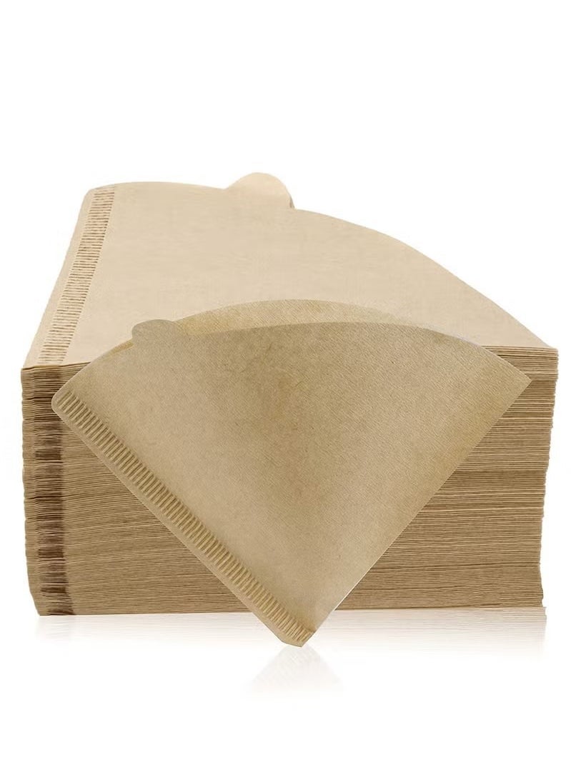 Ocean - 100pcs Coffee Filters V60 Cone Paper Brown Coffee Filters Unbleached Paper Filters Compatible with Pour Over Drippers 2-4 Cups Size 02 Coffee Filters v60 - Image 1