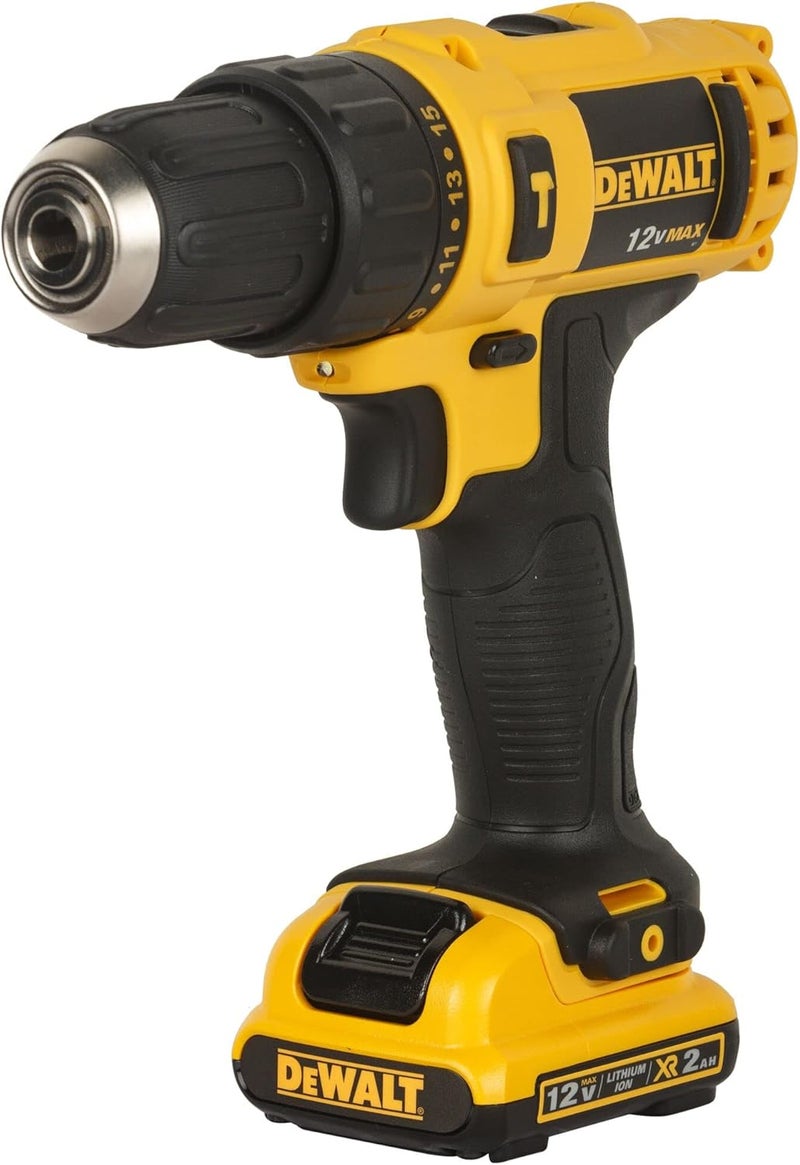DEWALT 12V 10Mm Subcompact Hammer Drill Driver With Extra Battery, Yellow/Black, Dcd716D2-B5 - Image 2