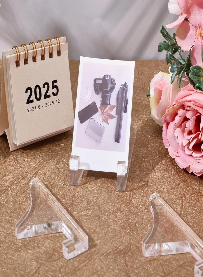 CHGCRAFT 4 pcs Acrylic Stand Base for Photo Frame Card Holder Display Stand Acrylic Stands Display for Picture Card Weddings Wood Name Puzzle Home Decoration Birthdays Tables, Clear, 3.15x 1.57x 0.16inch - Image 5