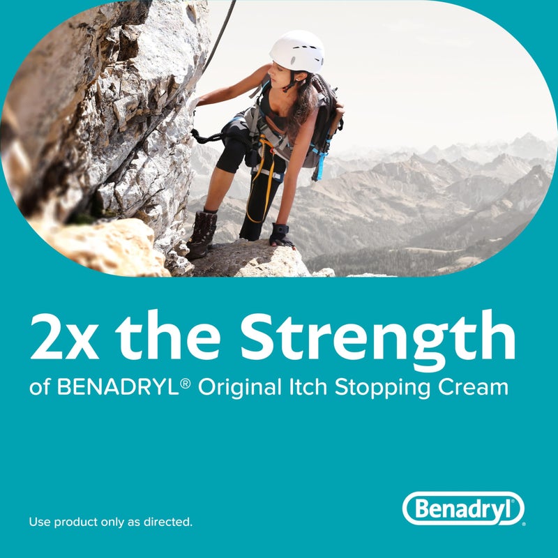 Benadryl Extra Strength Anti-Itch Topical Cream with 2% Diphenhydramine HCI & for Itch Relief of Outdoor Itches Associated with Poison Ivy, Insect Bites & More, 1 oz, 3 Pack - Image 4