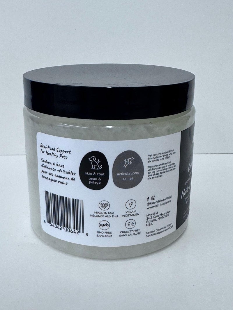 kin+kind Organic Coconut Oil for Dogs & Cats â€“ Natural Pet Supplement for Healthy Skin, Coat & Paws â€“ Cold Pressed Extra Virgin Coconut Oil â€“ Dog Nose Balm for Itchy Skin & Dry Noses â€“ 16 fl oz Large - Image 2