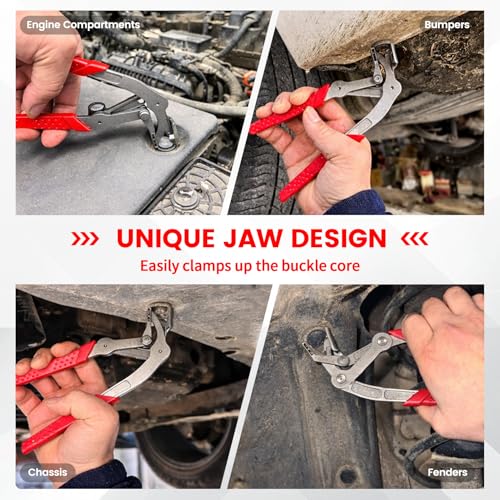 YOUBISON Car Clip Pliers, Panel Clip Removal Tool, Professional Auto Clip Removal Pliers for Automotive Plastic Fasteners, Push Pin & Door Trim, Damage-Free Interior & Exterior Disassembly Tool - Image 5