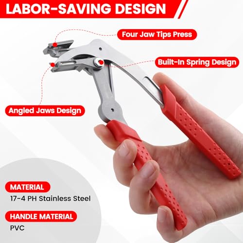 YOUBISON Car Clip Pliers, Panel Clip Removal Tool, Professional Auto Clip Removal Pliers for Automotive Plastic Fasteners, Push Pin & Door Trim, Damage-Free Interior & Exterior Disassembly Tool - Image 4