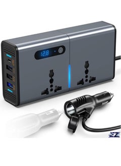 ELTRAZONE "200W Car Power Inverter: DC 12/24V to 220V AC with USB & Type-C Ports"  - Image 1