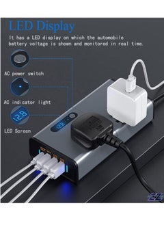ELTRAZONE "200W Car Power Inverter: DC 12/24V to 220V AC with USB & Type-C Ports"  - Image 2