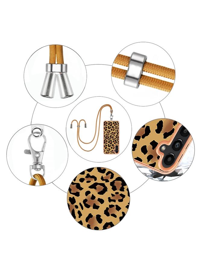 S-TOP Case For Samsung Galaxy A55 Electroplating Dual-side IMD Phone Case with Lanyard - Image 4