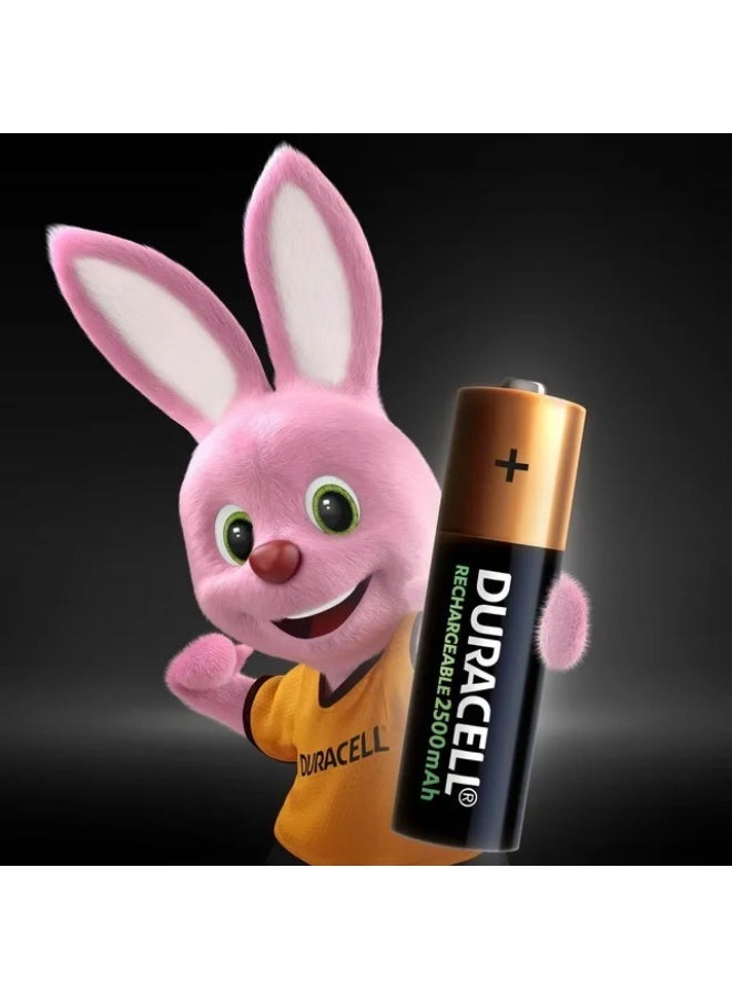 Duracell Rechargeable AA Batteries 2500 mAh - 4 Pieces - Image 2