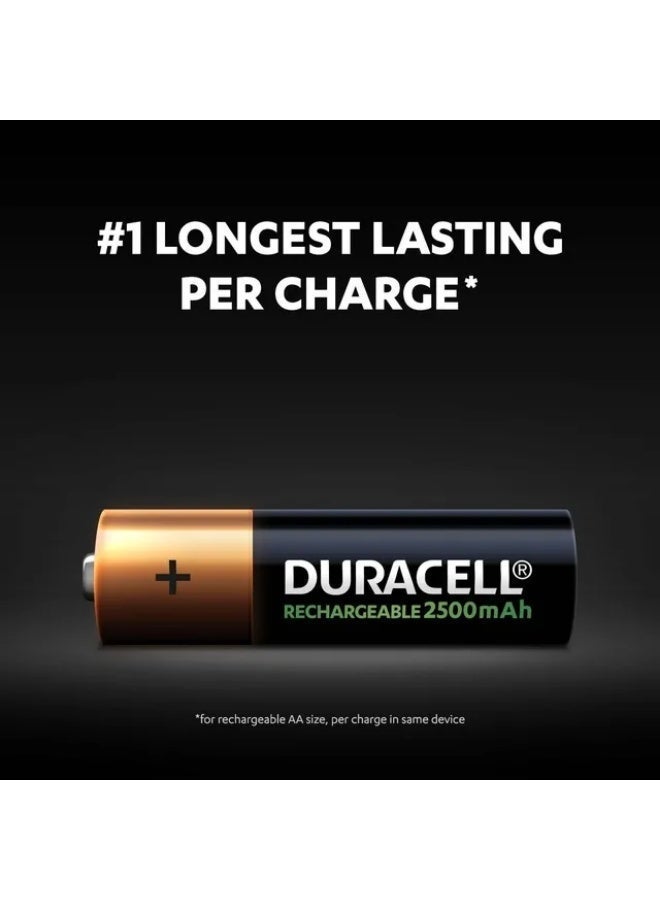 Duracell Rechargeable AA Batteries 2500 mAh - 4 Pieces - Image 3