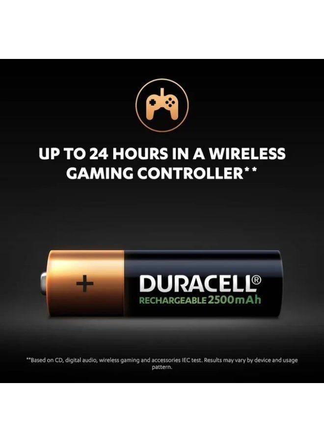 Duracell Rechargeable AA Batteries 2500 mAh - 4 Pieces - Image 5