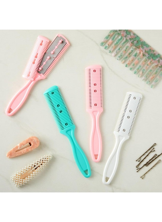 جلامليلي مجموعة مكونة من 4 أمشاط لتخفيف الشعر، أمشاط حلاقة للنساء (ألوان متنوعة، 7.1 × 1.2 بوصة) - Image 2