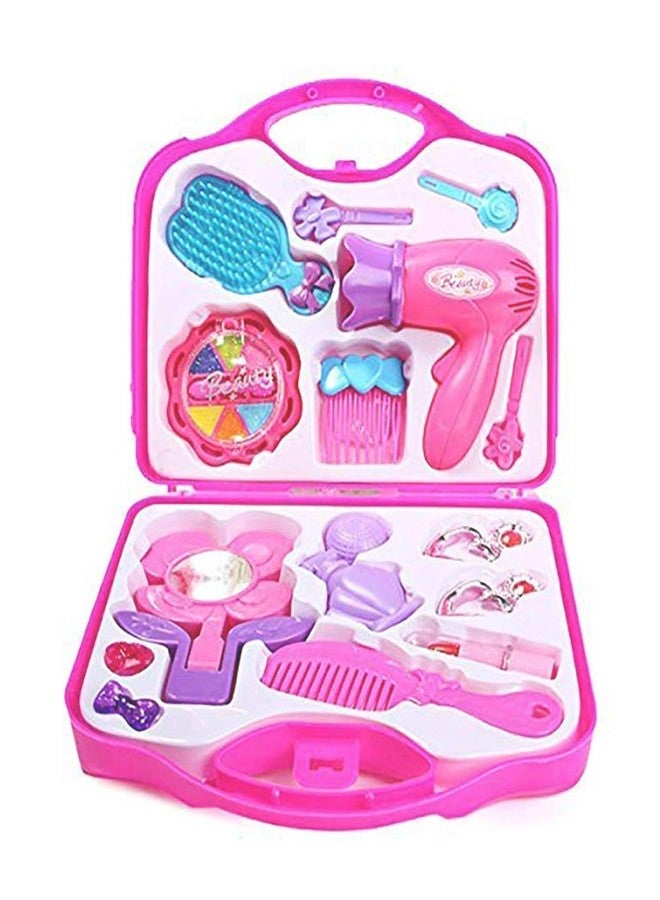 Fratelli Pretend Play Beauty Play Set with Foldable Suitcase, Compact Beauty Accessories Pretend Play | Game Toy Kit for 3 + Year Girls (Open Packing Economy Beauty Set) - Image 1