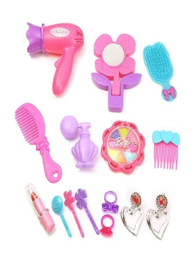 Fratelli Pretend Play Beauty Play Set with Foldable Suitcase, Compact Beauty Accessories Pretend Play | Game Toy Kit for 3 + Year Girls (Open Packing Economy Beauty Set) - Image 2